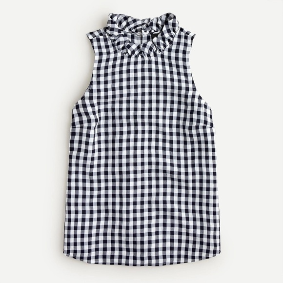 J. Crew Tops - J. CREW Fleur top in gingham linen (101)